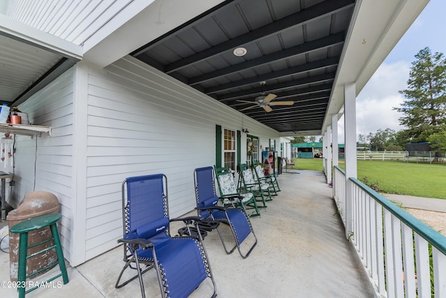 2944 Main Hwy, Breaux Bridge, LA 70517 - porch with a ceiling fan