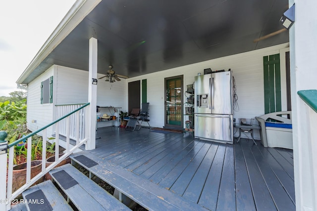 2944 Main Hwy, Breaux Bridge, LA 70517 - wooden terrace featuring ceiling fan
