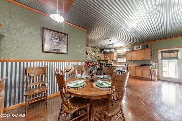 2944 Main Hwy, Breaux Bridge, LA 70517 - dining room with plenty of natural light, crown molding, and a textured wall
