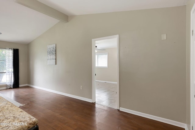 213 Marilyn Dr, Lafayette, LA 70503 - unfurnished room with dark wood-type flooring, baseboards, and ceiling fan