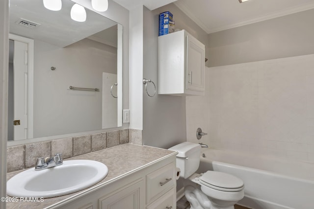 220 Doucet Rd Unit 230D, Lafayette, LA 70506 - full bathroom with vanity, shower / bathtub combination, and crown molding