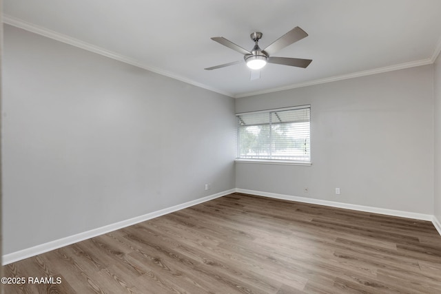 220 Doucet Rd Unit 230D, Lafayette, LA 70506 - unfurnished room featuring wood finished floors, crown molding, and ceiling fan