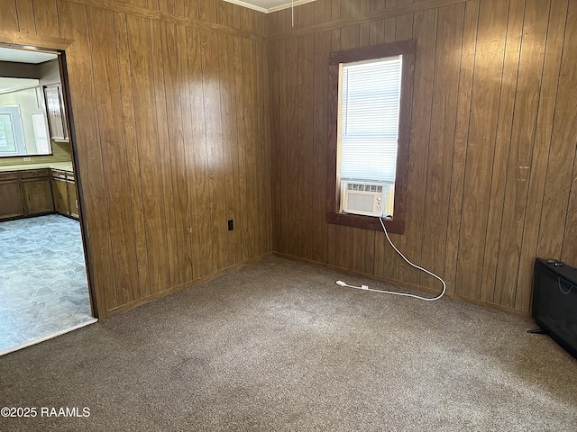 1002 Vidrine St, Opelousas, LA 70570 - carpeted spare room with wood walls and cooling unit