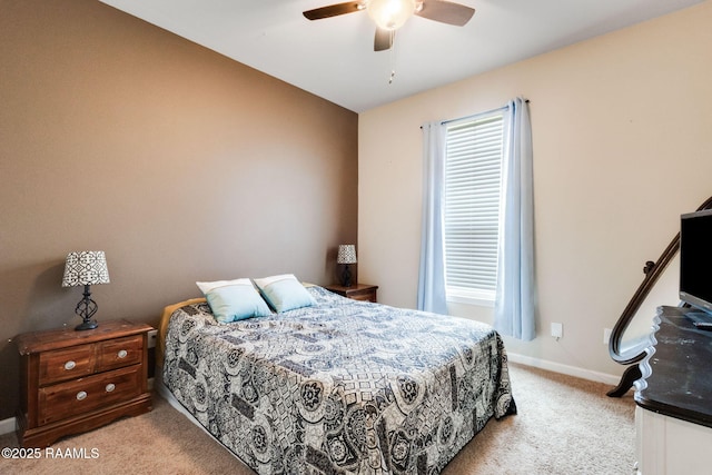 206 Agrarian Ave, Rayne, LA 70578 - bedroom featuring light carpet, baseboards, and ceiling fan