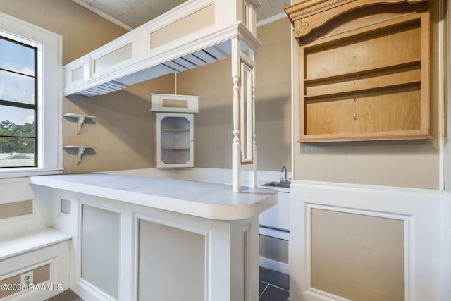 315 Tissington St, Lafayette, LA 70501 - kitchen featuring a sink, crown molding, and light countertops