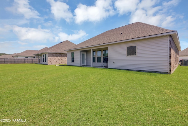 209 Crescent View Ln, Duson, LA 70529 - rear view of house with roof with shingles and cooling unit