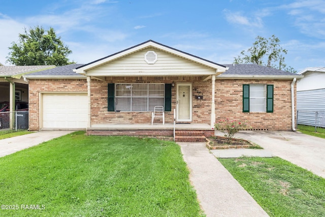 1521 Saint Jude Ave, New Iberia, LA 70560 - single story home with a porch, concrete driveway, brick siding, and a shingled roof