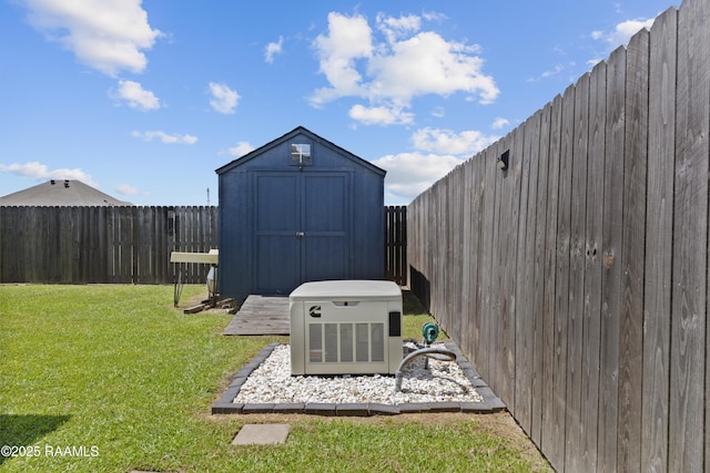 310 Harvest Ln, Abbeville, LA 70510 - view of shed with a fenced backyard