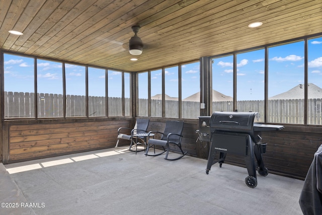 310 Harvest Ln, Abbeville, LA 70510 - sunroom / solarium featuring wooden ceiling, carpet, and healthy amount of natural light
