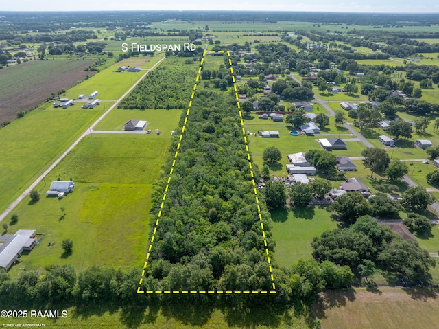 1530 S Fieldspan Rd, Duson, LA 70529 - overview of rural landscape featuring property boundaries highlighted