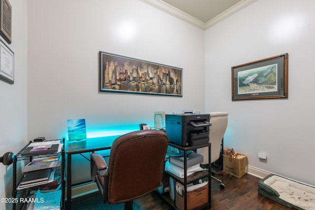 105 Cane Creek Dr, Broussard, LA 70518 - home office featuring crown molding and wood finished floors