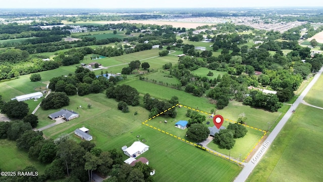938 Marteau Rd, Broussard, LA 70518 - overview of rural landscape featuring property parcel outlined