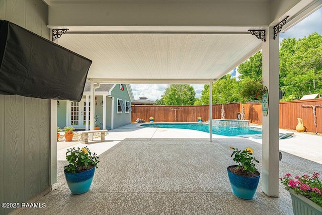 202 Doe Ln, Broussard, LA 70518 - view of pool featuring french doors, a patio, and a fenced backyard