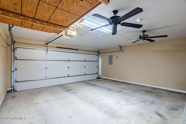 202 Doe Ln, Broussard, LA 70518 - garage with electric panel and a garage door opener