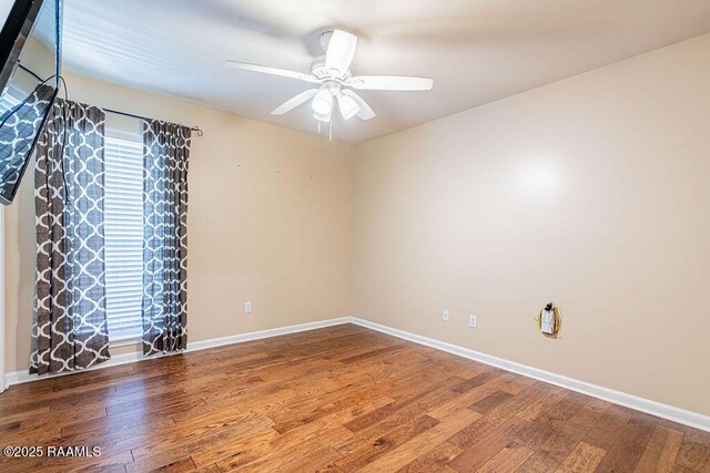 202 Doe Ln, Broussard, LA 70518 - unfurnished room featuring wood finished floors and ceiling fan