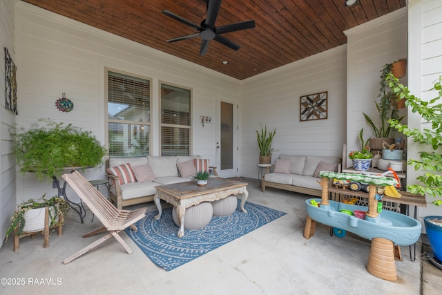 302 Easy Rock Landing Dr, Broussard, LA 70518 - view of patio featuring outdoor lounge area and a ceiling fan