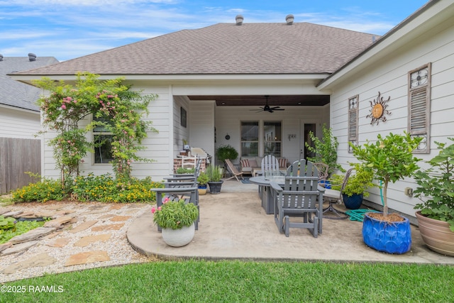 302 Easy Rock Landing Dr, Broussard, LA 70518 - view of patio with a ceiling fan and outdoor dining space