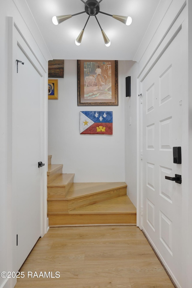 1304 E Bayou Pkwy Unit 8A, Lafayette, LA 70508 - foyer entrance with stairs and light wood-style floors