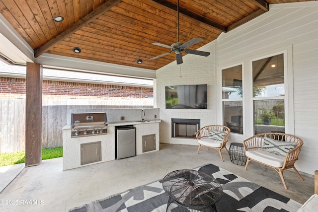 236 Whispering Meadows Rd, Broussard, LA 70518 - view of patio / terrace with area for grilling and ceiling fan