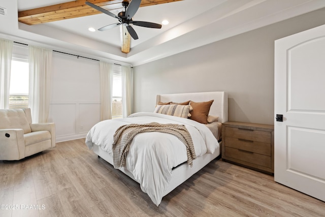 236 Whispering Meadows Rd, Broussard, LA 70518 - bedroom featuring light wood-style flooring, recessed lighting, and ceiling fan