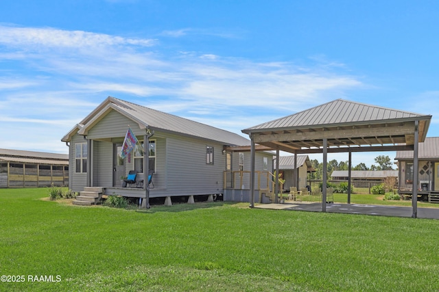 145 Celestine Ln, Sunset, LA 70584 - exterior space with a carport and a metal roof