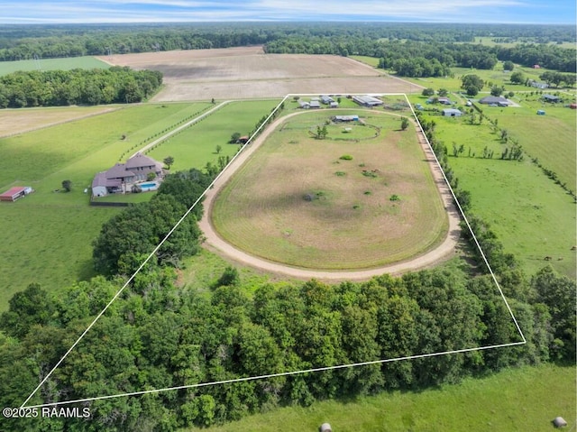 145 Celestine Ln, Sunset, LA 70584 - aerial view of sparsely populated area with property boundaries highlighted