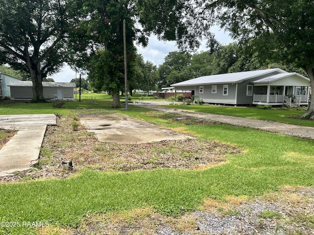 view of grassy yard