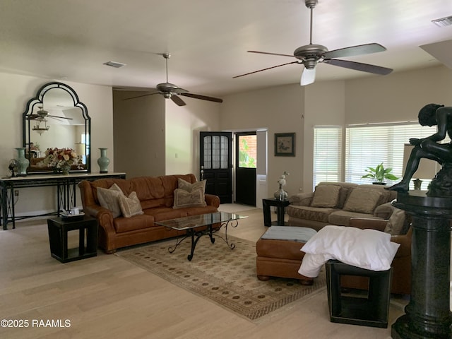 1921 E Willow St, Lafayette, LA 70501 - living room featuring ceiling fan and wood finished floors