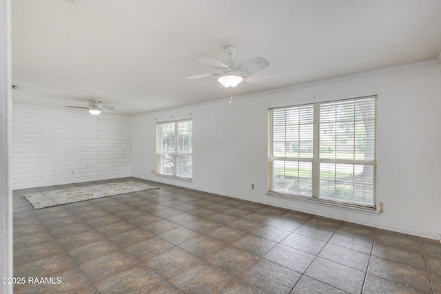 301 Broadmoor Blvd, Lafayette, LA 70503 - spare room featuring ceiling fan and ornamental molding