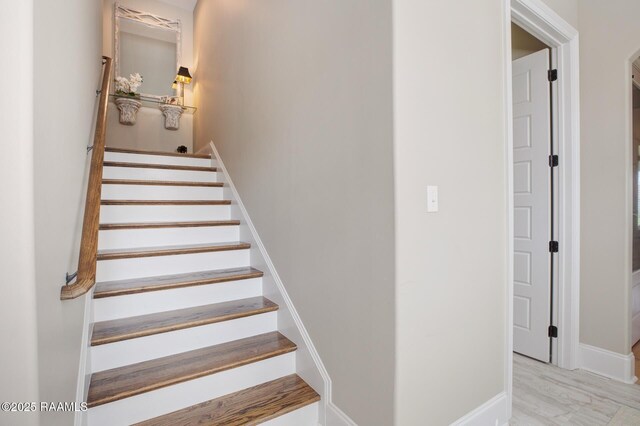 121 Snapping Ln, Broussard, LA 70518 - stairway featuring baseboards and wood finished floors