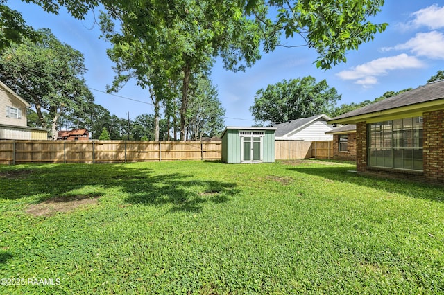 301 Estainville Ave, Lafayette, LA 70508 - fenced backyard featuring a storage shed