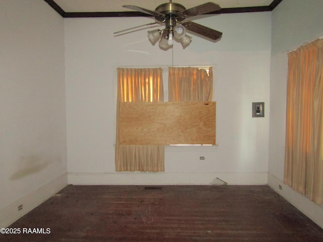 120 W Saint Peter St, New Iberia, LA 70560 - spare room with ceiling fan and crown molding