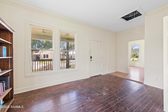 617 E Vermillion St, Lafayette, LA 70501 - empty room with plenty of natural light, hardwood / wood-style floors, and ornamental molding