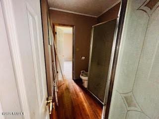 1627 Daniel St, Abbeville, LA 70510 - hallway with wood finished floors