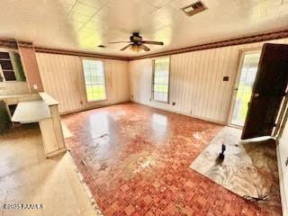 1627 Daniel St, Abbeville, LA 70510 - unfurnished living room with ceiling fan