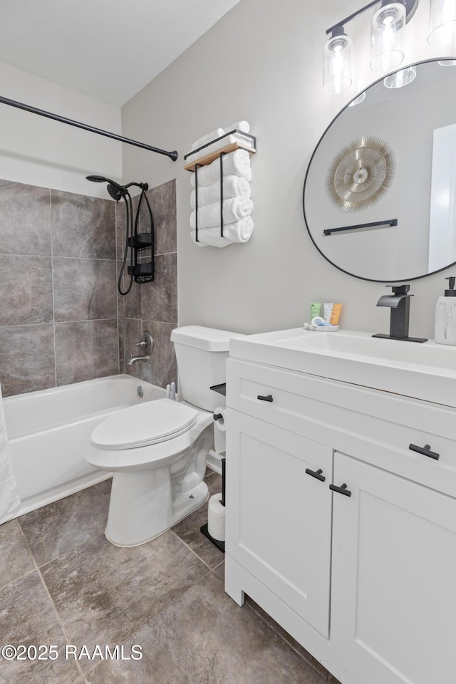 809 Dartez Dr, New Iberia, LA 70563 - bathroom featuring vanity, bathtub / shower combination, and tile patterned floors