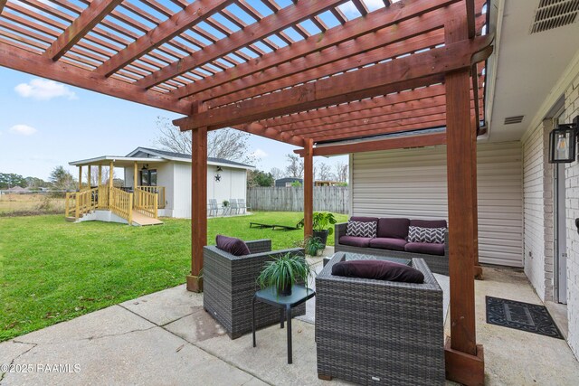 809 Dartez Dr, New Iberia, LA 70563 - view of patio / terrace with outdoor lounge area