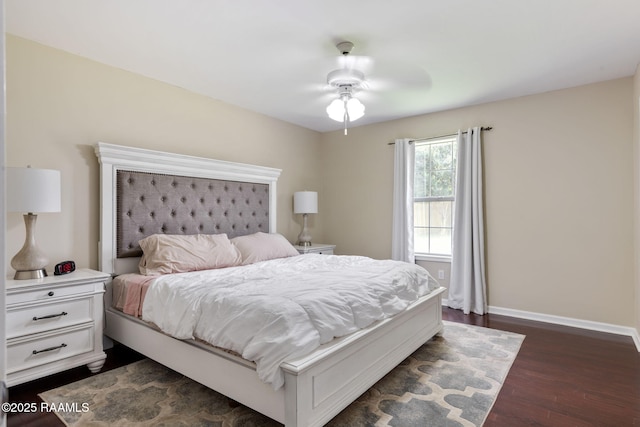 921 Bellevue Plantation Rd, Lafayette, LA 70503 - bedroom featuring dark wood-style flooring and ceiling fan