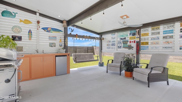 3703 Daspit Rd, New Iberia, LA 70563 - view of patio / terrace with grilling area and ceiling fan