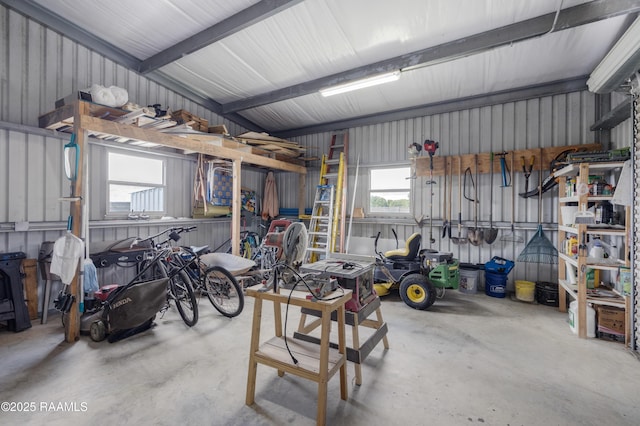 3703 Daspit Rd, New Iberia, LA 70563 - garage with metal wall
