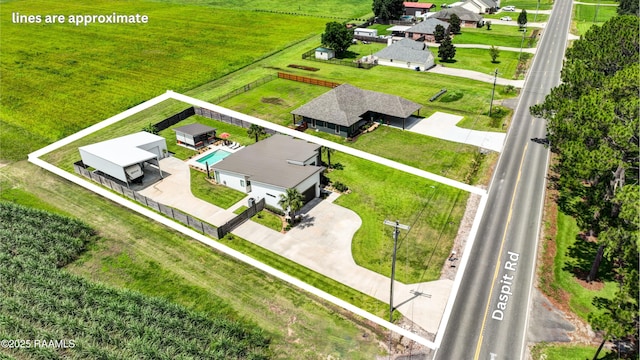 3703 Daspit Rd, New Iberia, LA 70563 - view from above of property with a pool