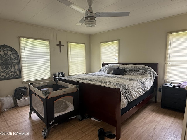 3492 Bayou Gerimond Rd, Port Barre, LA 70577 - bedroom featuring wood finished floors and ceiling fan
