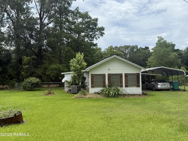 3492 Bayou Gerimond Rd, Port Barre, LA 70577 - view of yard with a detached carport