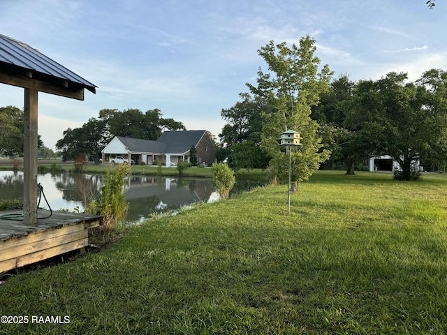 14439 Gladu Rd, Kaplan, LA 70548 - view of grassy yard with a water view