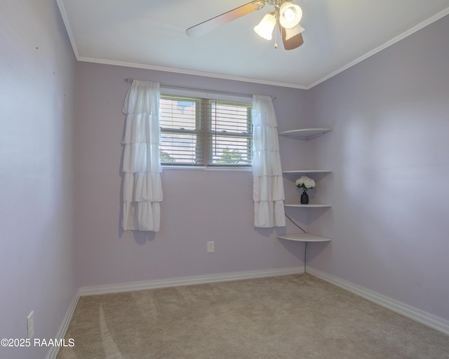 101 Sherry St, Baldwin, LA 70514 - carpeted spare room featuring a ceiling fan and crown molding
