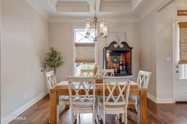 203 Whispering Meadows Rd, Broussard, LA 70518 - dining space featuring a chandelier, wood finished floors, and crown molding