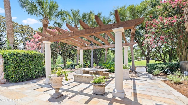 232 Princeton Woods Loop, Lafayette, LA 70508 - view of patio with a pergola
