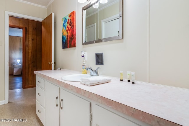 107 Julenie Way, Youngsville, LA 70592 - bathroom featuring vanity and crown molding