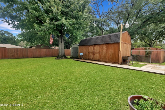 177 Radcliffe Dr, Lafayette, LA 70501 - fenced backyard with a storage unit