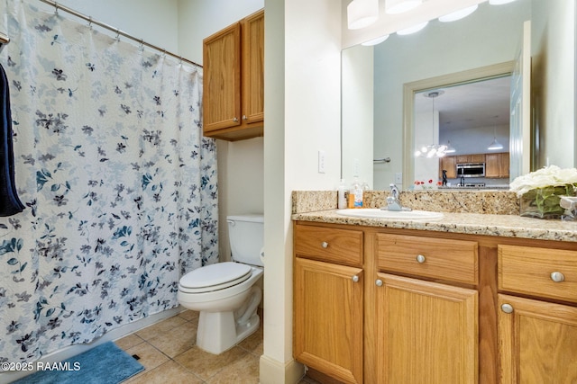 201 Settlers Trace Blvd Unit 4404, Lafayette, LA 70508 - bathroom with tile patterned flooring, vanity, and curtained shower